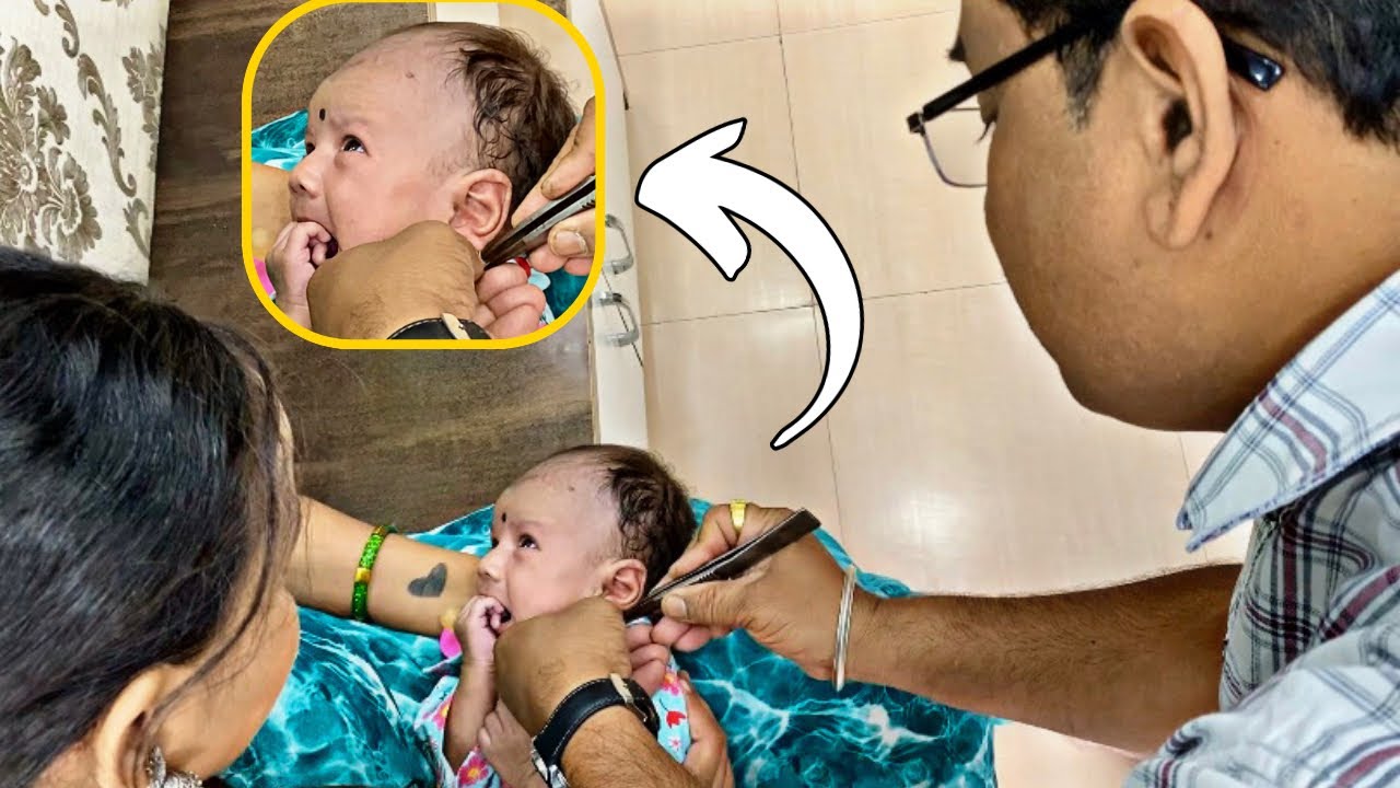 बाळाचे कान टोचले | Baby Anaisha’s Ear Piercing Day | Marathi Vlog