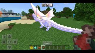 обзор двух модов на драконов и на крильях Minecraft PE 1.16.201