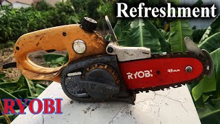Mini Electric Chainsaw Refreshment | Ryobi Chainsaw GCS-1500 by EK Restoration 8,267 views 4 years ago 19 minutes