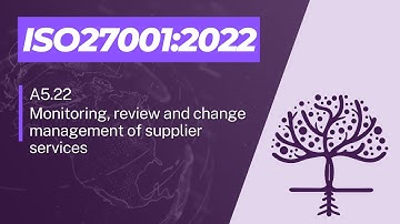 ISO27001:2022 A5.22 - Monitoring, review and change management of supplier services