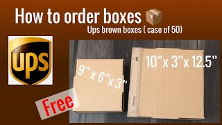 How to Order Free UPS Brown Boxes 📦 #ups #shippingsupplies #howto