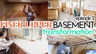 RENOVATING OUR RANCH FIXER UPPER | BACK TO WORK! | BASEMENT TRANSFORMATION | DIY COUNTERTOPS