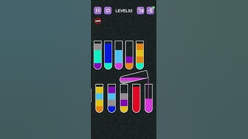 water sort puzzle level:#32 walkthrough game and playthrough game play game
