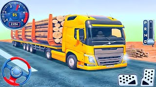 Log Transporter Truck Driving Simulator - Cargo Trailer Transport Truck Driver