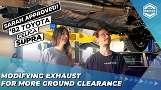 Modifying Exhaust for more Ground Clearance | Sarah -N - Tuned '82 Celica Supra by U-Wrench TV 37,058 views 7 months ago 10 minutes, 26 seconds
