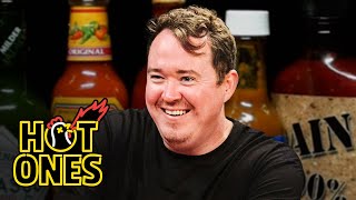 Shane Gillis Pounds Milk While Eating Spicy Wings | Hot Ones