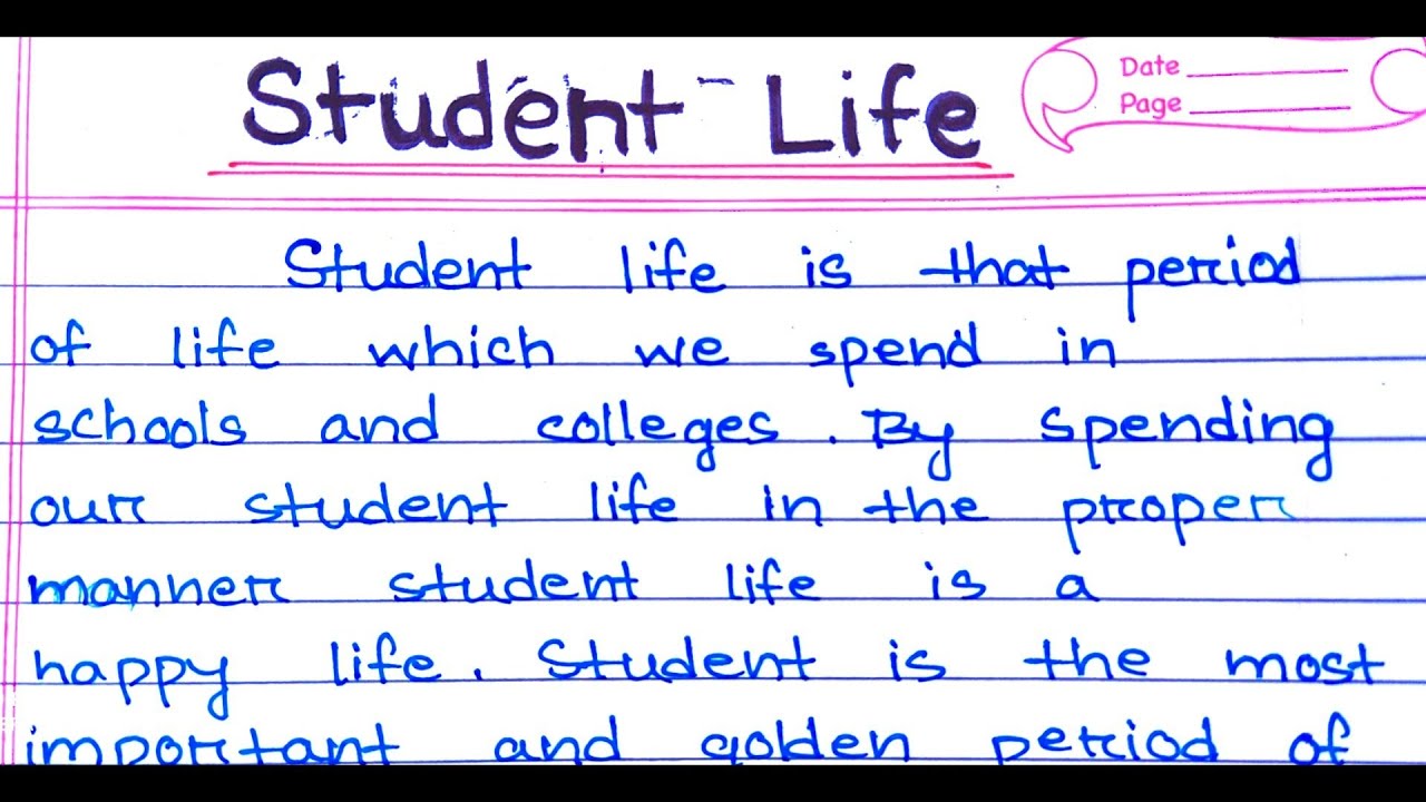 student life essay in english