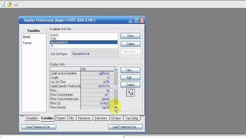 Hysys change units of measurements