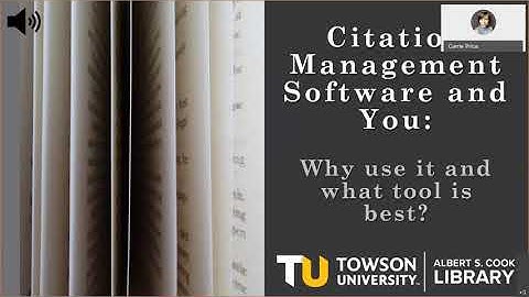 Introduction to Citation Management Software