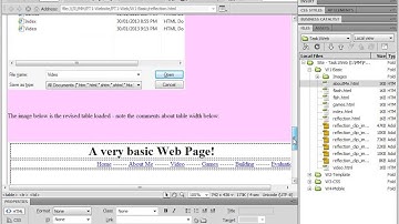 Dreamweaver Video Template - Video 2 - complete a 6 page site