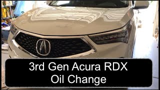 20192021 Acura RDX How to Change the Oil and Oil Filter