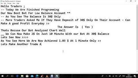 My Profitable Bot For Low Balance Account ( Last Update )