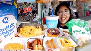 I only ate GAS STATION FOOD For 24 Hours!! *Challenge*