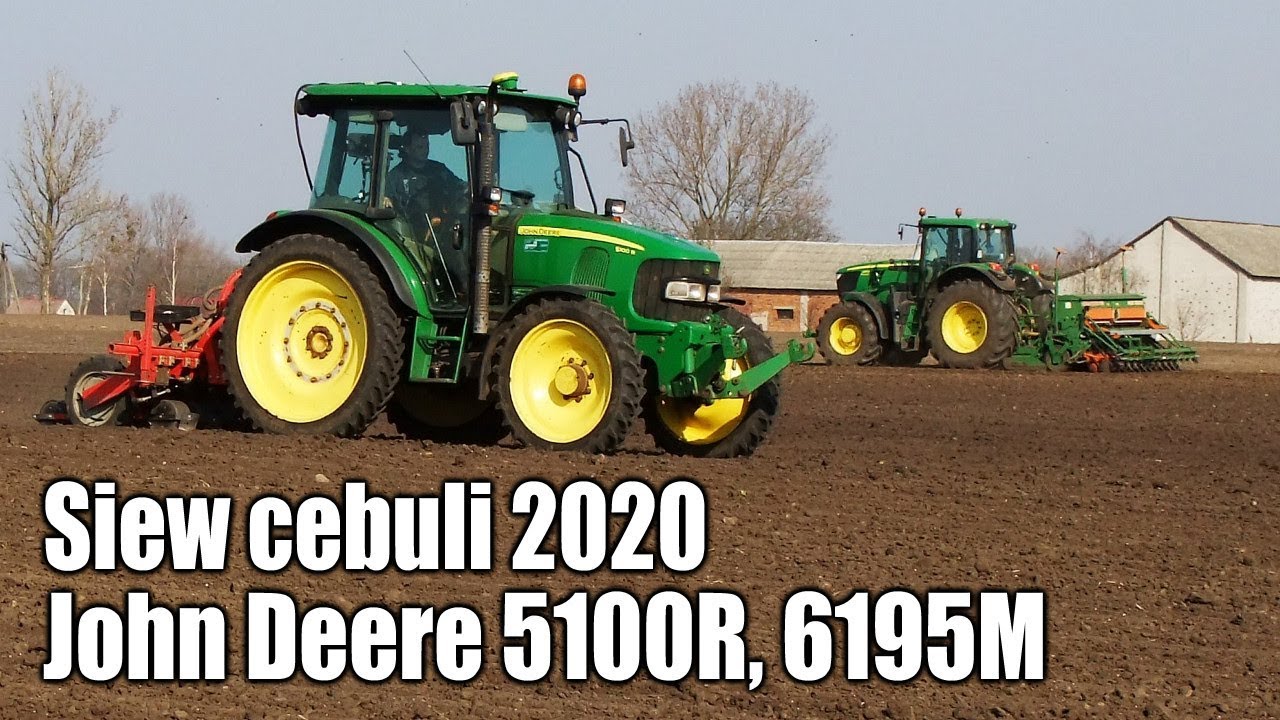 maxresdefault John Deere 5100R, 6195M – siew cebuli 2020 (VIDEO)