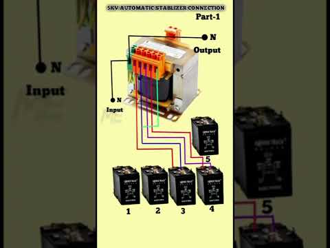 -90 To 440-volt Automatic Voltage Stabilizer Connection-5 Relay Stabilizer Connection