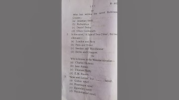 B.A. (second year) english literature paper 2 study of fiction 📝