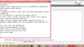 Wonderware Tutorial - DASMBSerial setup wonderware intouch HMI