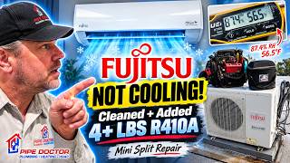 Fujitsu Mini Split NOT COOLING — We Added 4 LBS 14 OZ of R410A!