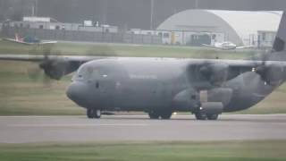 Royal Danish Air Force C-130J B-583 bounces on landing