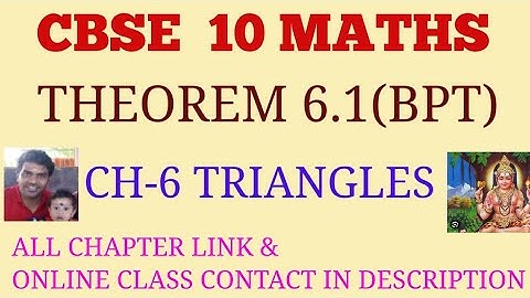 class 10 maths | theorem 6.1 | chapter 6 | basic proportionality theorem | thales theorem |bpt tamil