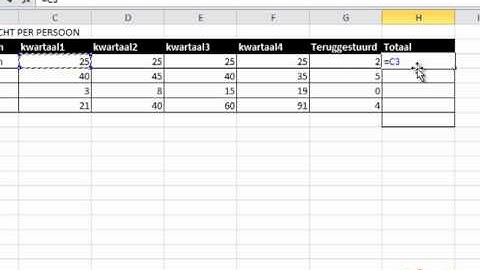 Excel 2010 Basiscursus: 0301 De basis van het werken met formules..