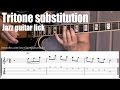 Tritone substitution jazz guitar lick # 5 | II-V-I progression