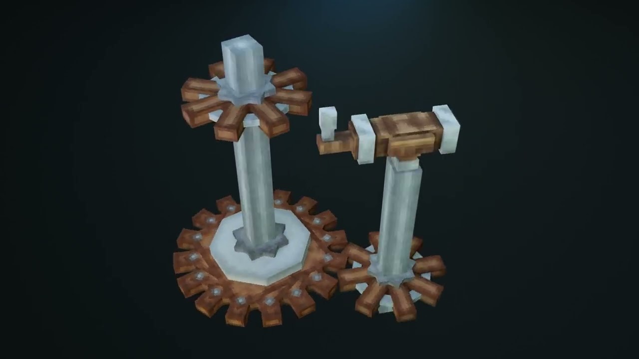 Cogwheels and Handcrank Showcase - Orbitech mod - Hytale