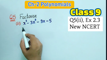 Ex 2.3 Q5(ii) class 9th maths | Q5 Factorise class 9 ex 2.3 Polynomials  New ncert | ex 2.4 Q5 old