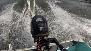 Speed Test 9.8 Horsepower Tohatsu Outboard [12 ft Boat, 1 or 2 people Onboard]