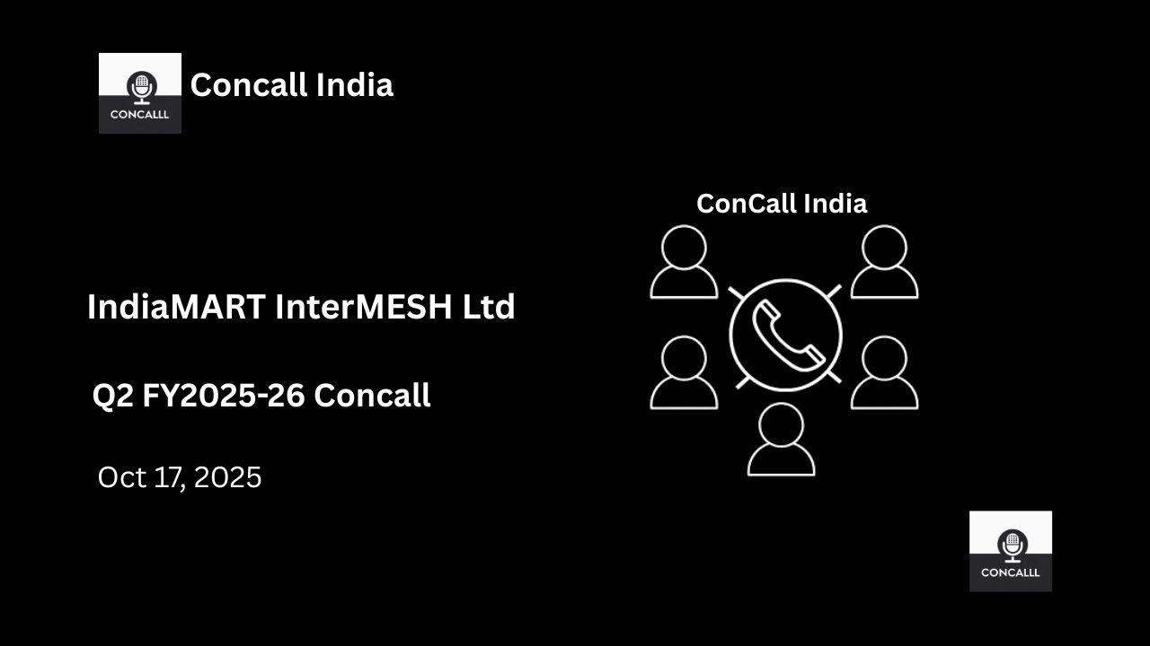 IndiaMART InterMESH Ltd Q2 FY2025-26 Concall