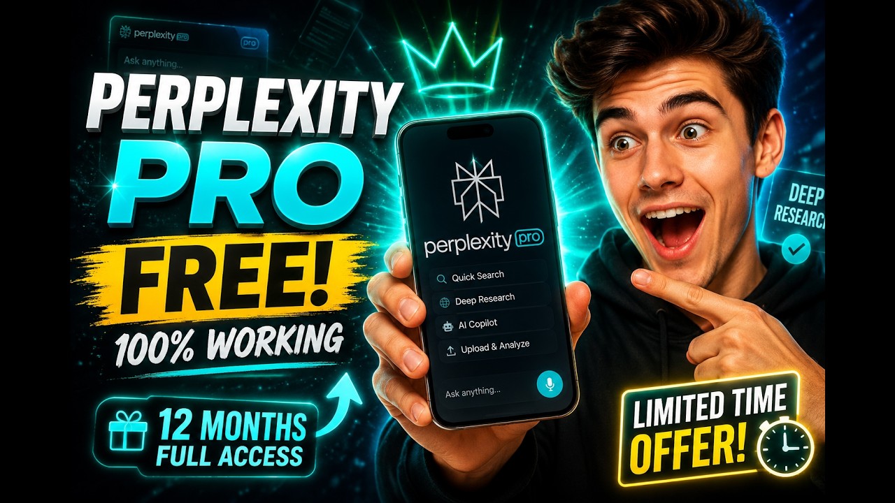 How To Get Perplexity Pro Free for 1 Year (Official 202… — Transcript