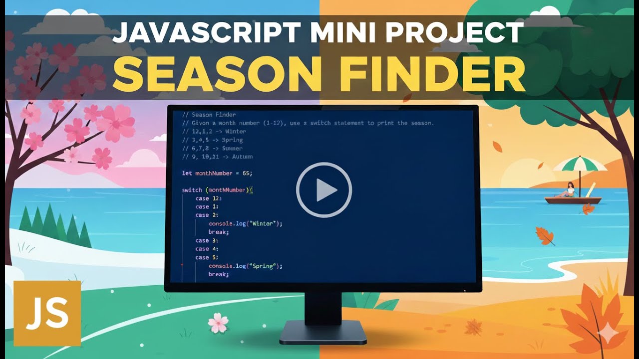 JavaScript Switch Statement | Find Season by Month Number (1-12 ...