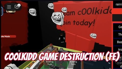 FE C00LKIDD DESTRUCTION SCRIPT ROBLOX 🔥 - Exploiting