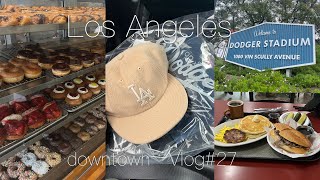 【LA Vlog🇺🇸#27】大谷さん！！なドジャースタジアム行ってきた！グランドセントラルマーケットで朝ご飯☀️🍓LosAngeles,downtown,Dodgers,trip,etc...