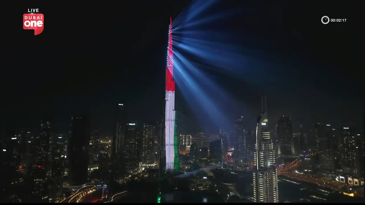 2024 New Year Burj Khaleifa fireworks at Dubai