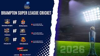 LIVE BSL CRICKET WEEK - 9  || Brampton Super League Cricket
