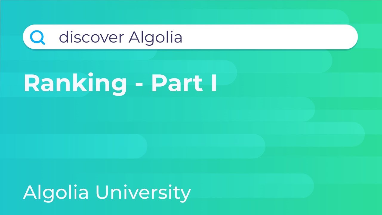 User rules. Algolia. Search & discover ￼.