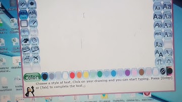 How to add text on tux paint.