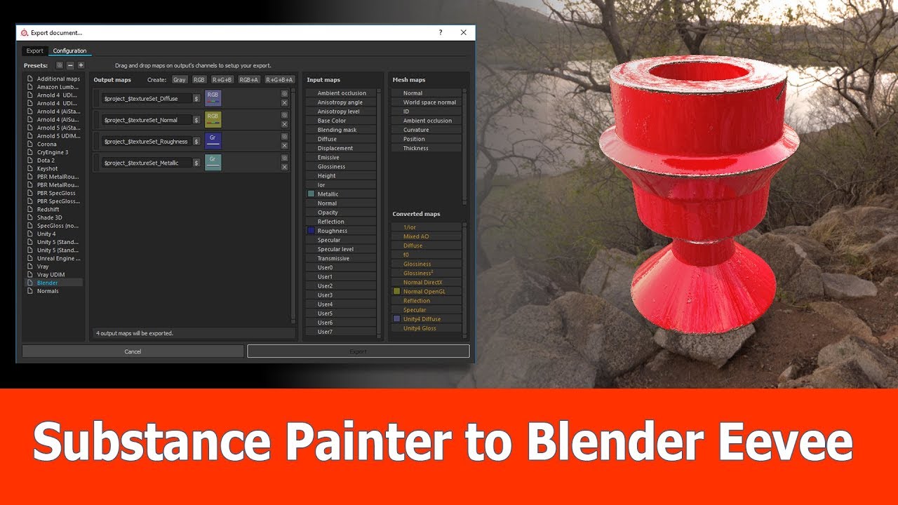 Substance To Blender Eevee -