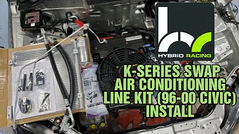 K20 AWD CIVIC BUILD HYBRID RACING K-SERIES SWAP A/C KIT INSTALL 99-00 CIVIC EK (DIY)