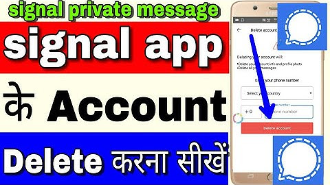 signal Messenger App delete kaise kare || how to Delete signal account permanent in Hindi