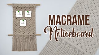 MACRAME DIY Noticeboard Tutorial