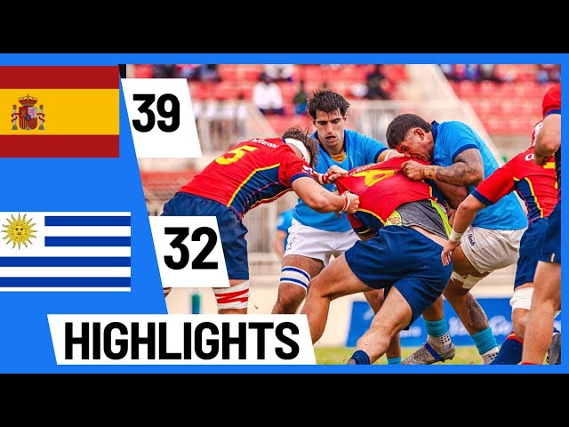 Spain win U20 Trophy after 10-try thriller against Uruguay