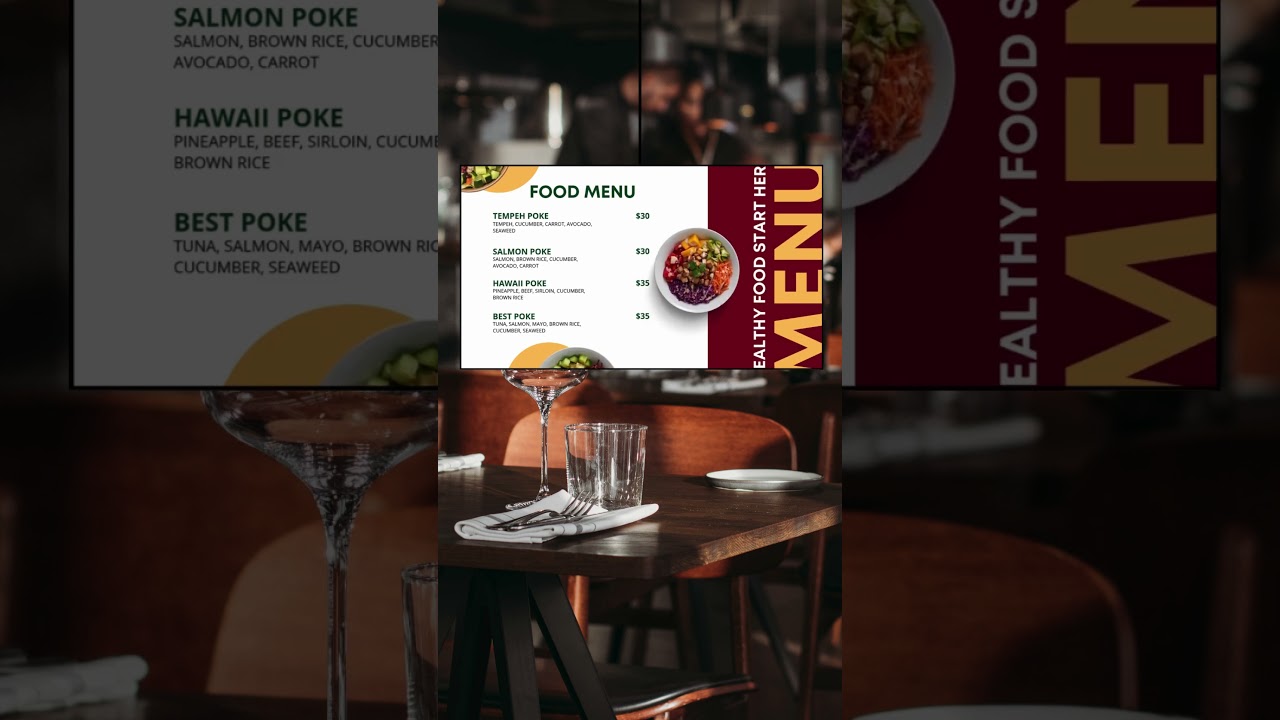 Digital Menu Templates for Restaurants