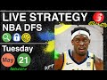 Nba dfs strategy tuesday 52124  draftkings  fanduel nba lineup picks