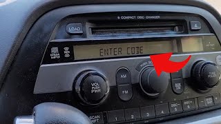 2007 Honda Odyssey Radio Code