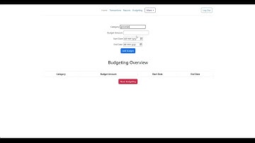 cs50 final project (Personal Finance Manager) web app