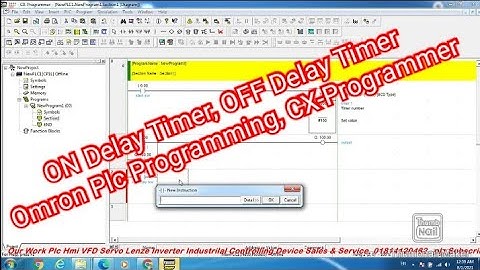ON Delay Timer, OFF Delay Timer, Omron Plc Programming, CX-Programmer