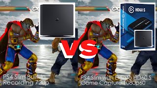 PS4 Slim Built-in Recording vs PS4 Slim Elgato HD60 S Game Capture 1080p60 Recording Comparison