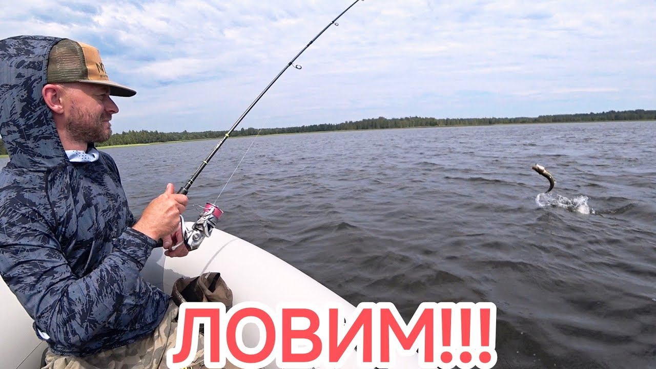 Ловля щуки в конце июля. Спиннинг с лодки.